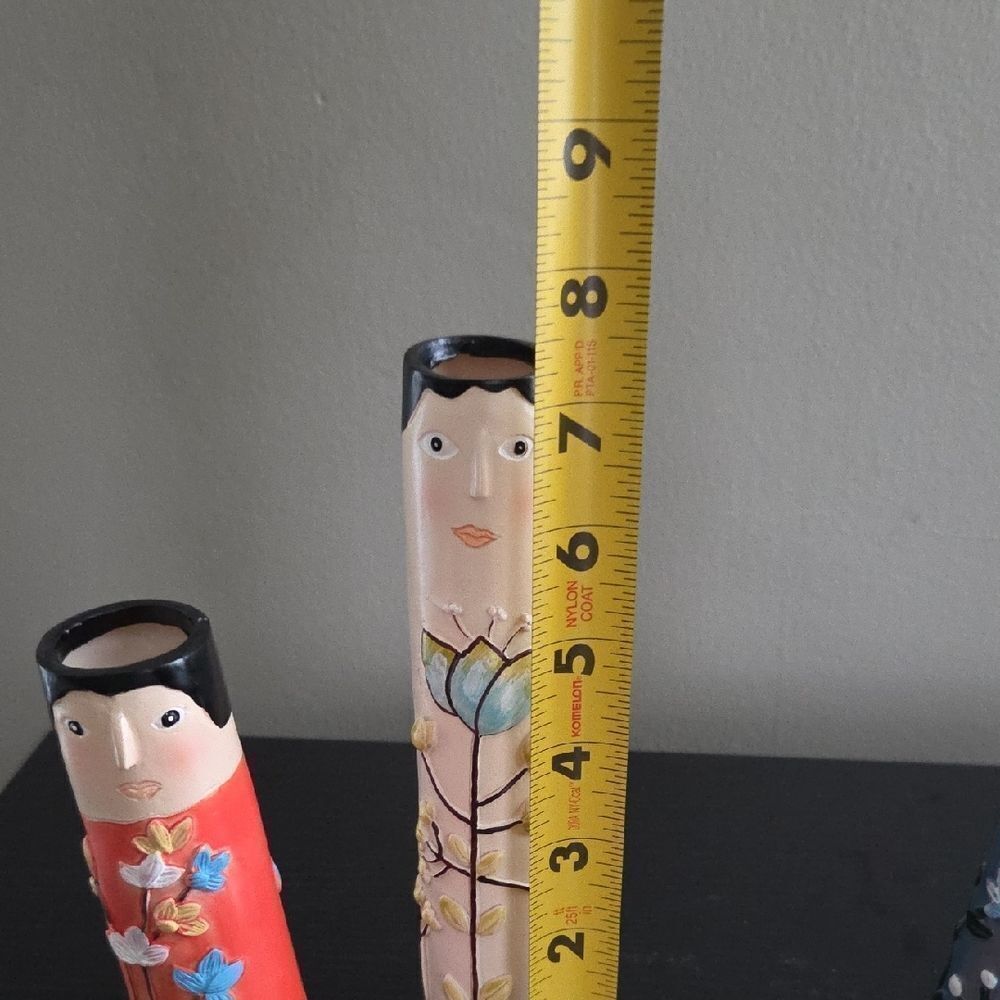 Hand-Painted Decorative Vases Set - Picture 6 of 7